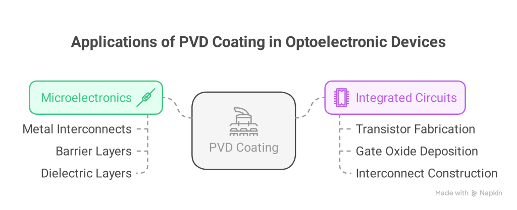 کاربردهای پوشش PVD در الکترونیک نوری
