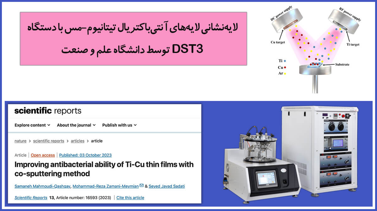 لایه‌نشانی لایه‌های آنتی‌باکتریال تیتانیوم-مس با DST3 توسط محققان دانشگاه علم و صنعت